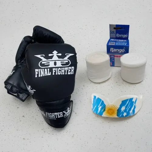 Combo Final Fighter + vendas + protector bucal
