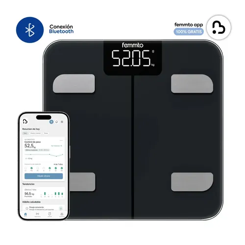 Balanza Digital Bluetooth Femmto BCS13 (Grasa Corporal y Masa Muscular)