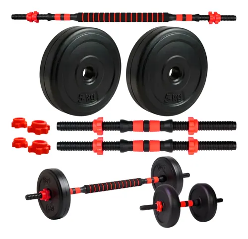 Kit Barra 10kg con Discos Fitnesas